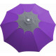 Parasol en fibre de verre flower  270 cm - Couleur au choix Cassis-gris