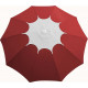 Parasol en fibre de verre flower  270 cm - Couleur au choix Rouge-Blanc