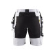 Short de peintre avec stretch Femme Blanc/Noir 71711000 - Taille au choix 