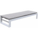 Bain de soleil en aluminium et tissu d'oléfine st tropez 