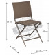 Chaise pliante en acier et toile globe (lot de 6) - Couleur au choix 