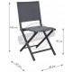 Chaise pliante en aluminium florence (lot de 6) - Couleur au choix 