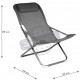 Chaise relax en acier et toile easy (lot de 2) - Couleur au choix 