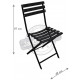 Chaise pliante en acier nonza (lot de 2) - Couleur au choix 