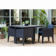 Keter jeu de salle à manger 13 pcs columbia graphite 234200 