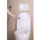 Kit hygiène wc avec douchette et alimentation encastré, support intégré au robinet 