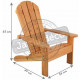 Chaise de jardin enfant en bois adirondack 