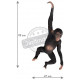 Chimpanzé avec bras suspendu en résine 92 cm 