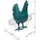 Poule de couleur en résine 38 cm 