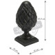 Pomme de pin noire en résine 