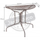 Table en métal demi-ronde 