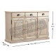 Buffet 3 portes 3 tiroirs en bois brut 