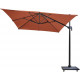 Parasol déporté en aluminium 300x400 cm dom - Couleur au choix Orange