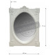Miroir rectangulaire blanc 