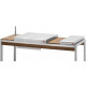 Table avec plancha en inox et feu gaz oasi 