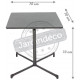 Table pliante en aluminium 70 cm 