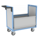 Chariot conteneur PP alvéolaire 250 kg - Avec ou sans toit et dimensions au choix 