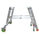Plateforme de magasinage aluminium repliable, 11 marches, 150 kg 