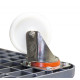 Plateau roulant polypropylène sans rebord, 600 x 400 mm, roues NY inox, 500 kg 