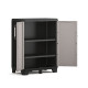 Armoire de rangement basse pro noir et gris 