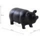 Cochon en résine noire 