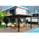 Pergola bioclimatique habrita per6170bi en aluminium xxl 32,63m2 forme en l avec couverture en lames orientables gris anthracite habrita foresta 