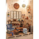 Lampe boule rotin 