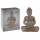 Lampe solaire buddha pierre poly 