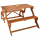 Esschert design banc convertible en table de pique-nique bl059 