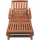 Vidaxl chaise longue bois d'acacia massif 200 x 68 x 83 cm 