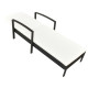 Transat chaise longue bain de soleil lit de jardin terrasse meuble d'extérieur avec coussin résine tressée noir helloshop26 02_0012520 