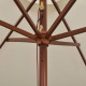 Vidaxl parasol avec poteau en bois 200 x 300 cm blanc crème 