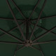 Vidaxl parasol avec éclairage led 300 cm poteau en métal vert 