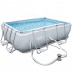 Bestway ensemble de piscine rectangulaire 282x196x84 power steel 56629 