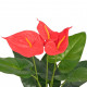 Plante artificielle avec pot anthurium 45 cm rouge et jaune 