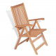 Vidaxl chaise inclinable de jardin 2 pièces bois de teck 