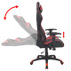 Chaise de bureau inclinable cuir artificiel rouge 