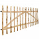 Vidaxl portillon double pour clôture bois de noisetier 300 x 120 cm 