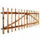 Vidaxl portillon double de clôture bois noisetier imprégné 300x100 cm 