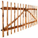 Vidaxl portillon double de clôture bois noisetier imprégné 300x150 cm 