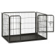 Parc pour chiots acier 91,5 x 59 x 61 cm acier noir  