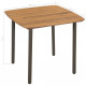Table de jardin bois d'acacia solide et acier - Dimensions au choix 