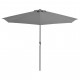 Parasol de balcon et mât en aluminium anthracite 300x150cm demi 