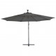 Parasol en porte-à-faux avec poteau Aluminium 350 cm Anthracite 