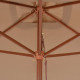 Vidaxl parasol d'extérieur avec mât en bois 200 x 300 cm taupe 