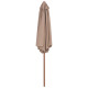 Parasol avec mât en bois 270 cm taupe helloshop26 02_0008115 