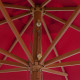 Vidaxl parasol avec mât en bois 350 cm bordeaux 