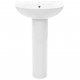 Vidaxl lavabo autoportant avec socle en céramique blanc 52x44x19 cm 