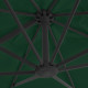 Vidaxl parasol en porte-à-faux avec mât en aluminium 400x300 cm vert 