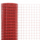 Grillage Acier avec revêtement en PVC 10x1 m Rouge 